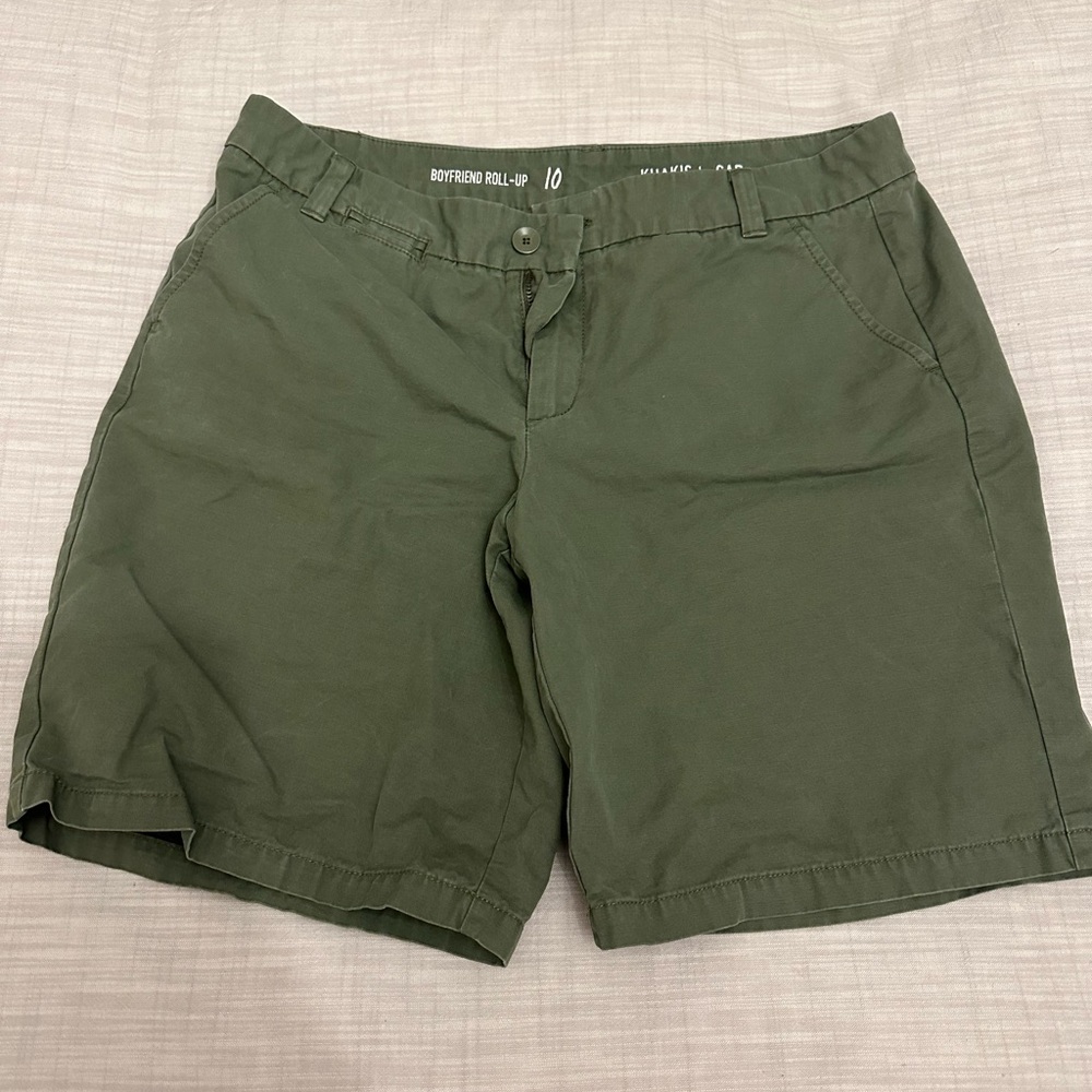 GAP Green Bermuda Shorts Cotton Blend Casual Wear